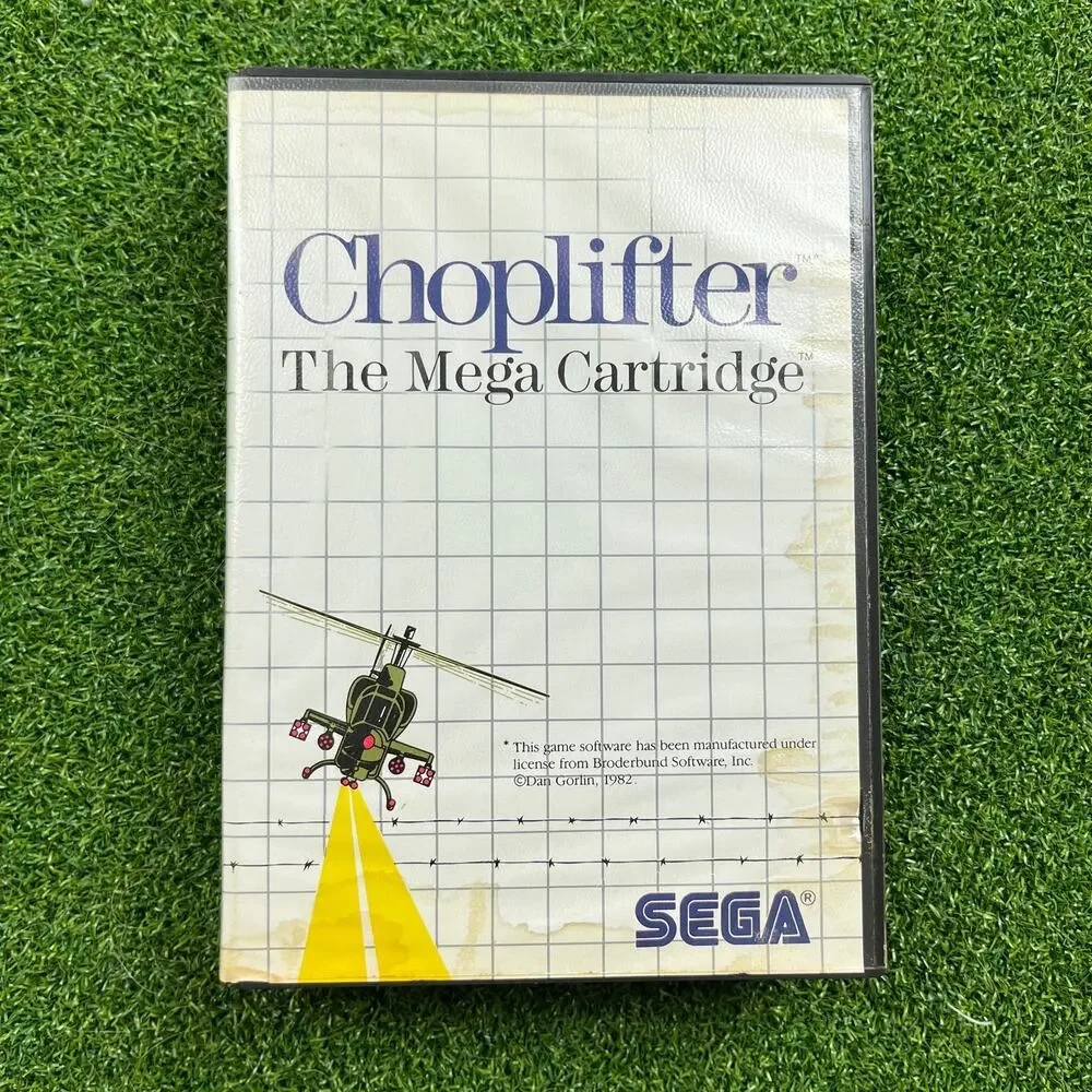 Sega Master System Choplifter 1986 Video Game Complete Tested Working Vintage